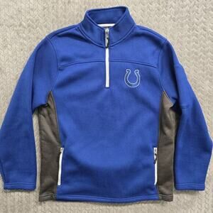 Indianapolis Colts ¼ Zip Pullover Sweater Adult Large Stitched NFL Team‎ Apparel